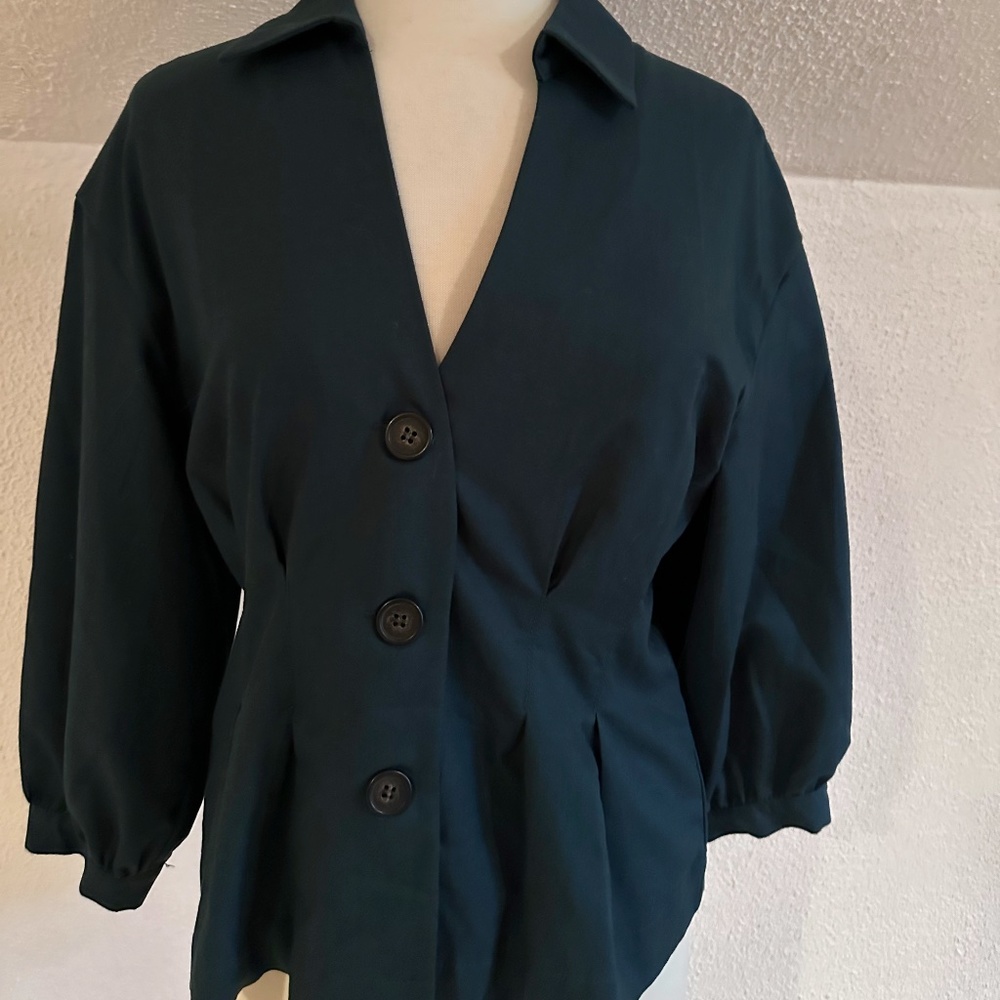 Dark green fitted shirt (Very Flattering)